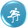 icon showing person jumping hurdle