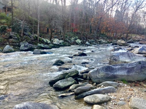Photo of rocks in a river stream